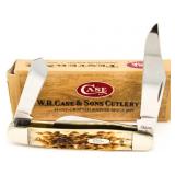 Case XX Amber Bone 3 Blade Stockman Knife