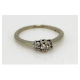 10kt Gold Past Present Future Diamond Ring