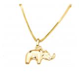 14kt Gold Elephant Charm Pendant