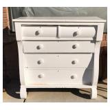 Antique White Painted Empire Chest