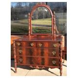 Vintage QUALITY Flamed Mahogany Dresser