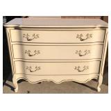 Pr French 3 Drawer Chests