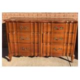 Country French 6 Drawer Cherry Dresser Base