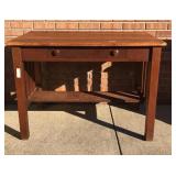 Solid Oak Mission Style Library Table