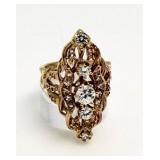 14kt Gold Vintage 1.50 ct Quality Diamond Ring