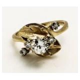 14kt Gold Briliant 3/4 ct Diamond Estate Ring