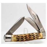 Red Deer Amber Bone Stockman Knife