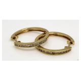 14kt Gold Channel Set 1/2 ct Diamond Earrings