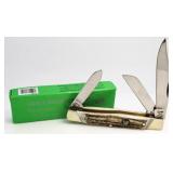 Hen & Rooster Genuine Stage Handle Stockman Knife