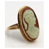 14kt Gold Antique Large Cameo Estate Ring