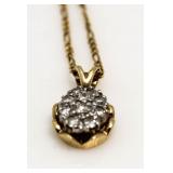 14kt Gold Vintage Diamond Pendant w