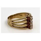 14kt Gold Unusual Diamond Designer Ring