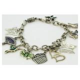 Vintage Sterling Silver Charm Bracelet