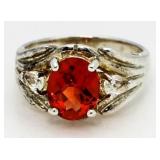 Oval 2.00 ct Orange Sapphire Dinner Ring