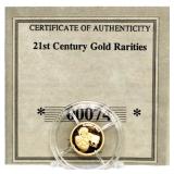 American Mint Marco Polo 1/2 Gram Pure Gold Coin