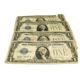 (4) 1928.A Funny Back Silver Certificates