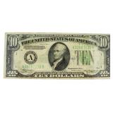 1934 Green Seal $10 Federal Reserve Note