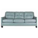 Ashley 591 Sky LEATHER Sofa & Love Seat