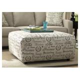 Ashley 166 Designer Script Oversized Ottoman