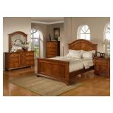 Elements Chestnut Twin Bed-Dresser & Chest