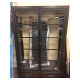 Large Cabinet with lights and glass doors