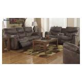 Ashley 714 Alzeena Gunsmoke Reclining Sofa & Love