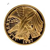 1987 US Mint Constitution 1/4 Oz. $5 Gold Piece