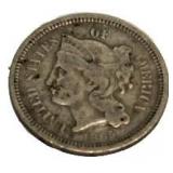 1865 - 3 Cent Nickel