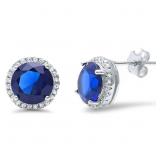 Gorgeous 3.00 ct Sapphire Solitaire Earrings