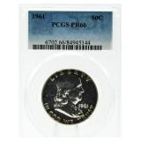 1961 PR66 Franklin Silver Half Dollar
