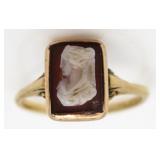 14kt Gold Antique Cameo Estate Ring