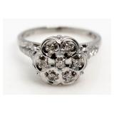 10kt Gold Beautiful Diamond KY Cluster Ring