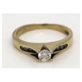 14kt Gold Brilliant 1/4 ct Diamond Ring