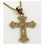 10kt Gold Cross Pendant