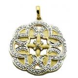 Two Tone Diamond Accent Pendant