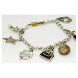 Vintage Sterling Silver Charm Bracelet