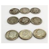 (8) Better Date Roosevelt Silver Dimes