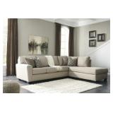 Ashley 91203 Ecru Designer L Shape Sectional Sofa