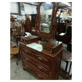 Victorian Walnut Marble Top Dresser