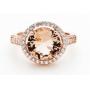 Brilliant 4.10 ct Morganite Solitaire Ring