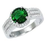 Briliant 2.50 ct Emerald Solitaire Ring