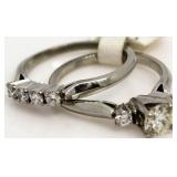 14kt Gold Brilliant 3/4 ct Diamond Bridal Set