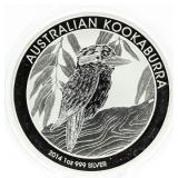 2014 Australian .999 Pure Silver Kookaburra