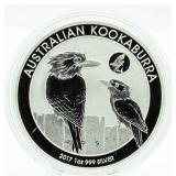 2017 Australia .999 Pure Silver Kookaburra