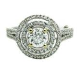 14kt Gold Round Brilliant 1.43 ct Diamond Ring