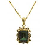 10kt Gold Mystic Topaz & Diamond Necklace