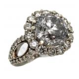 14kt Gold Round Brilliant 9.18 ct Diamond Ring