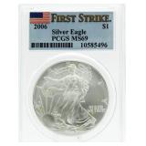 2006 MS69 First Strike Silver American Eagle