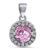 Brilliant 2.00 ct Pink Sapphire Solitaire Pendant