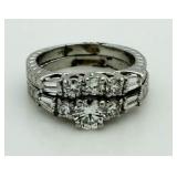 14kt Gold Brilliant 1.50 ct  Diamond Wedding Set